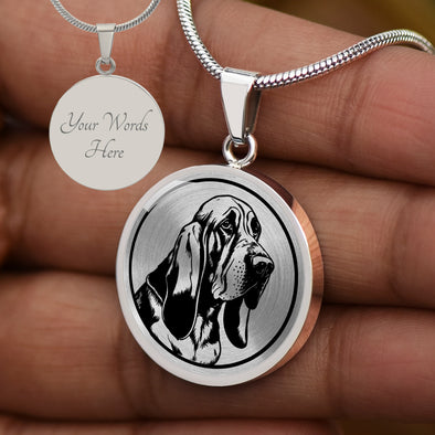 Personalized Bloodhound Necklace