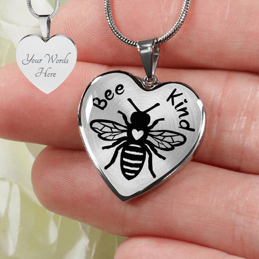 Personalized Bee Kind Necklace