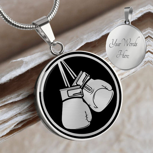 Personalized Boxing Necklace, Boxer Jewelry, Boxing Gift