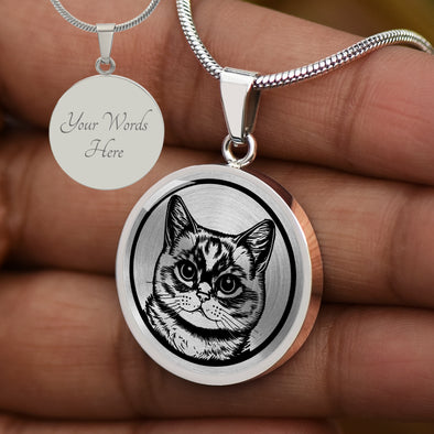 Personalized British Short Hair Necklace