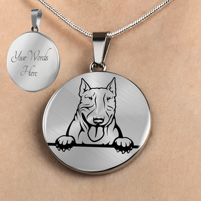 Bull Terrier Personalized Necklace, Bull Terrier Gift, Bull Terrier Jewelry
