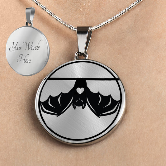 Personalized Bat Necklace, Bat Gift, Bat Jewelry