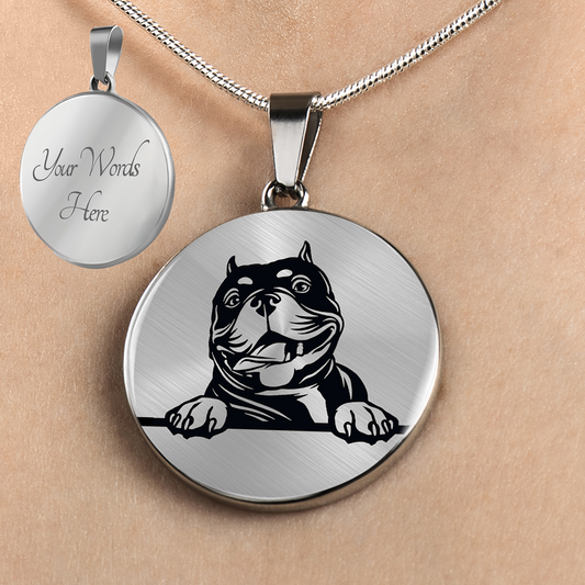 American Bully Personalized Necklace, American Bully Gift, American Bully Jewelry