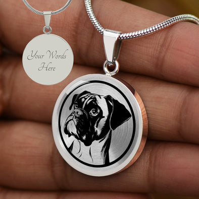 Personalized Boxer Dog Necklace