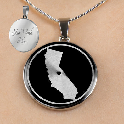 Personalized California State Necklace