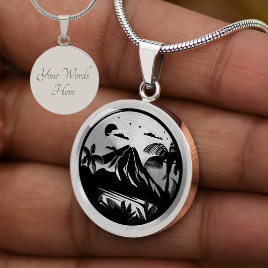 Personalized Costa Rica Necklace, Arenal Volcano Gift