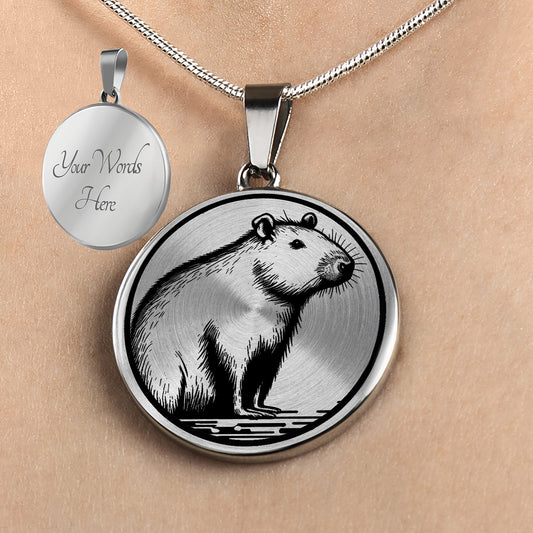 Personalized Capybara Necklace