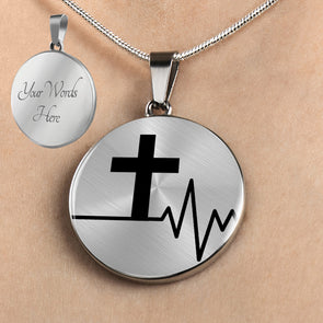 Keep Your Faith Alive - Personalized Cross Necklace, Faith Jewelry, Cross Jewelry