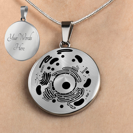 Personalized Cell Necklace, Science Teacher Gift, Eukaryote Necklace