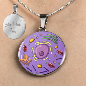 Personalized Animal Cell Necklace, Biologist Gift, Biology Teacher Gift