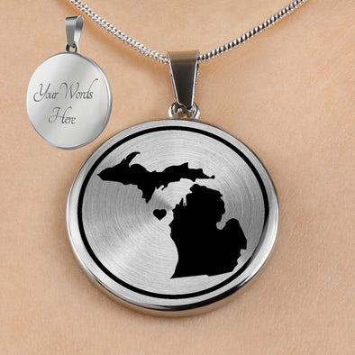 Personalized Michigan State Necklaces