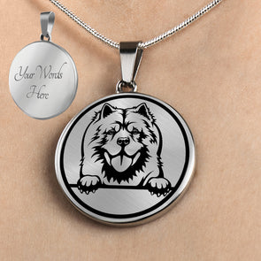 Personalized Chow Chow Necklace, Chow Chow Jewelry