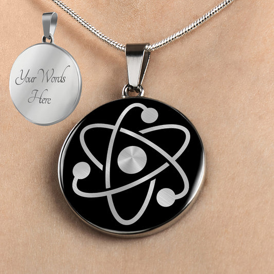 Personalized Atom Necklace, Atom Jewelry, Atom Gift, Science Necklace, Science Gift