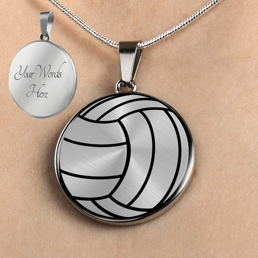 Personalized Volleyball Necklace, Volleyball Jewelry, Volleyball Gift