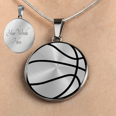 Personalized Basketball Necklace, Basketball Jewelry