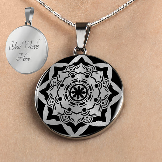 Personalized Mandala Necklace, Mandala Jewelry