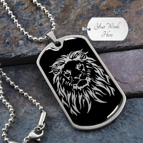Men's Personalized Lion Necklace, Lion Jewelry, Lion Gift