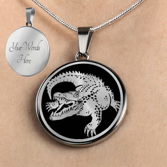 Personalized Alligator Necklace, Alligator Gift, Alligator Jewelry