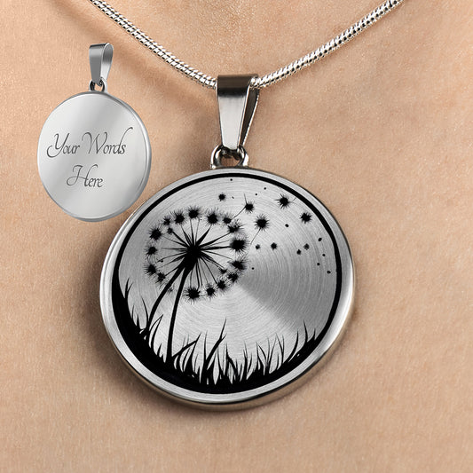 Personalized Dandelion Necklace