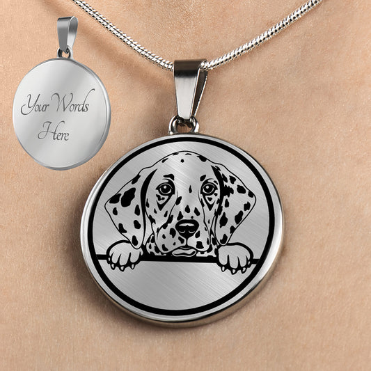 Personalized Dalmatian Necklace, Dalmatian Jewelry, Dalmatian Gift