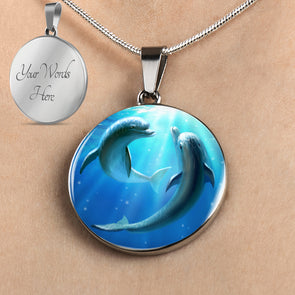Personalized Dolphin Necklace, Dolphin Jewelry, Dolphin Gift