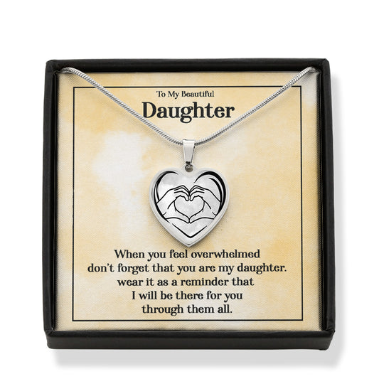 To My Beautiful Daughter - Heart Necklace