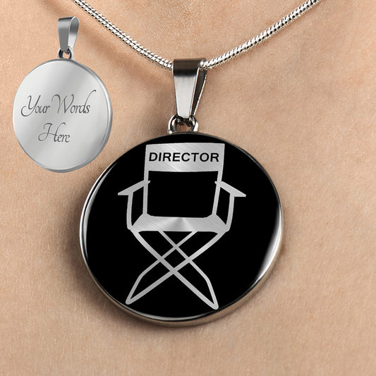 Director's Chair Necklace, Movie Necklace, Film Student Necklace