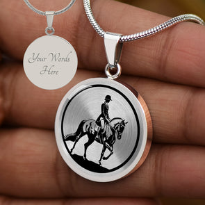 Personalized Dressage Horse Necklace