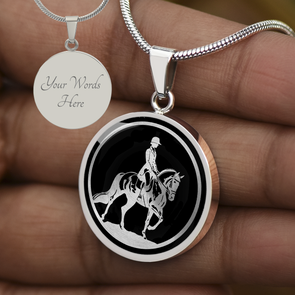 Personalized Dressage Horse Necklace