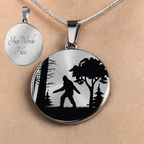 Personalized Big Foot Necklace, Sasquatch Necklace, Big Foot Jewelry