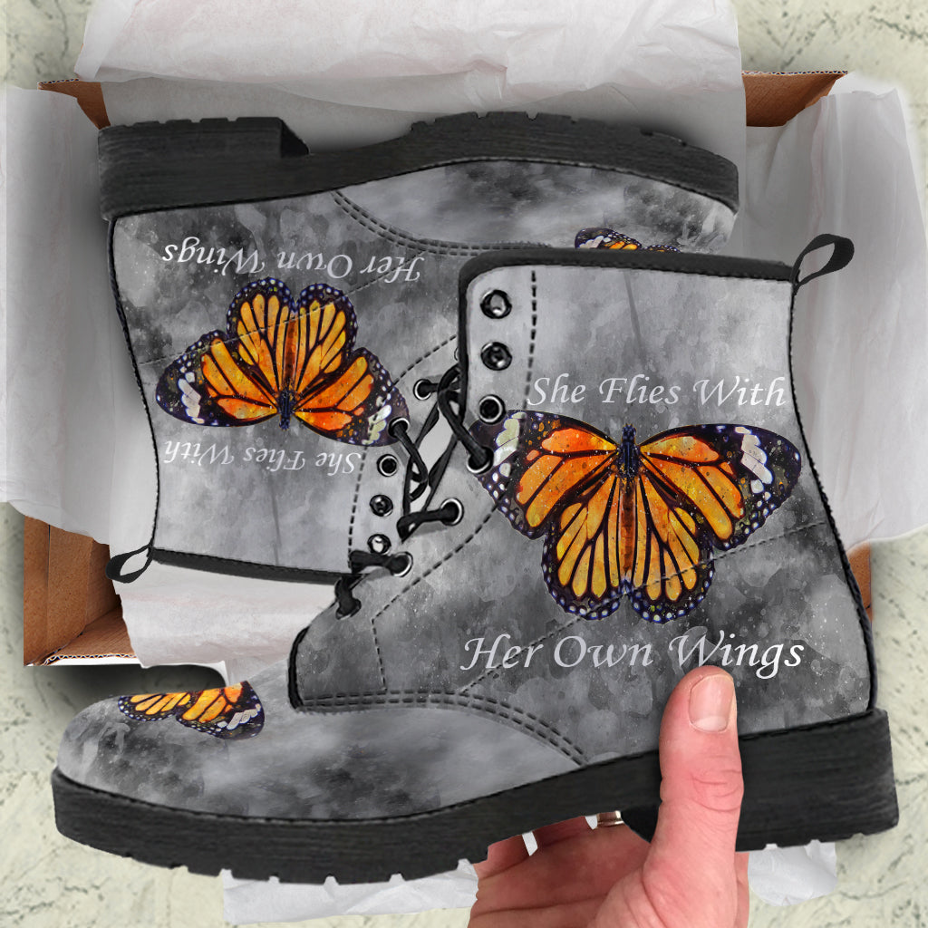 She Flies With Her Own Wings Premium Boots | woodation.myshopify.com