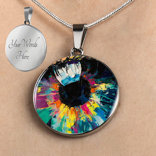 Personalized Painted Eye Necklace
