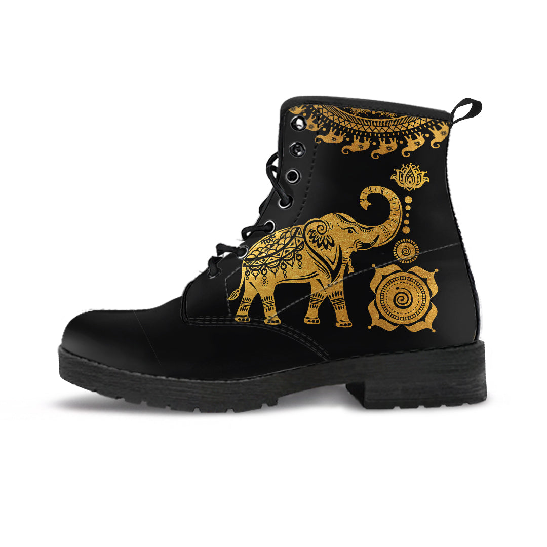 Golden Mandala Elephant Boots | woodation.myshopify.com