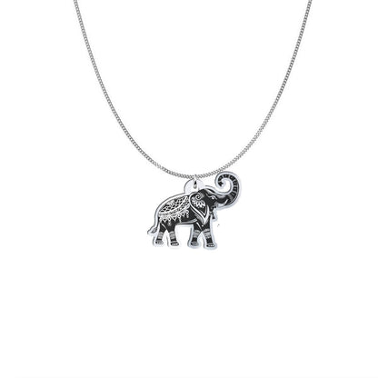 Personalized Elephant Mandala Necklace