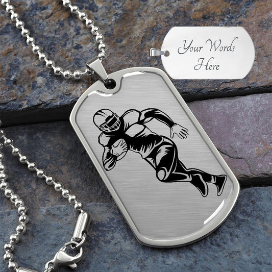 Personalized Football Necklace, Football Jewelry, Football Gift
