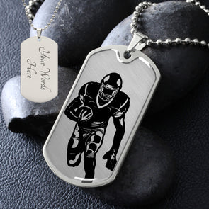 Personalized Football Player Necklace