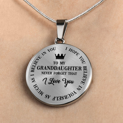 To My Granddaughter - Personalized Necklace