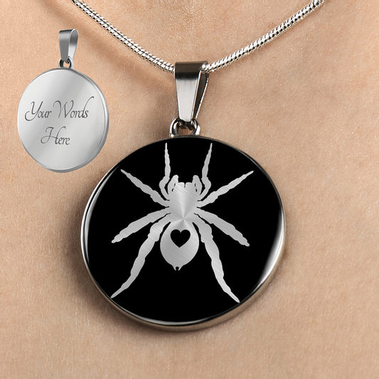 Personalized Tarantula Necklace, Tarantula Gift, Tarantula Jewelry
