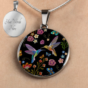Personalized Hummingbird Necklace, Hummingbird Gift, Hummingbird Jewelry