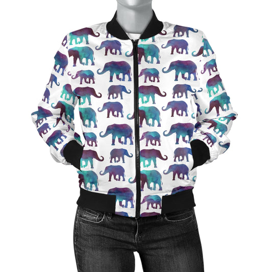 Watercolor Elephant Bomber Jacket | woodation.myshopify.com