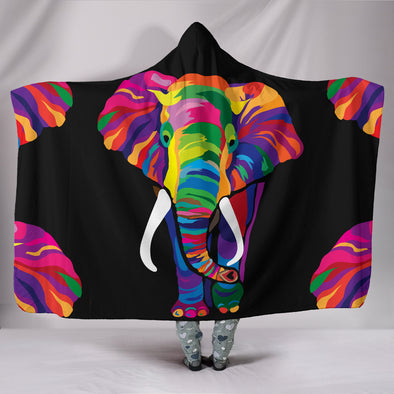 Bohemian Elephant Hooded Blanket | woodation.myshopify.com