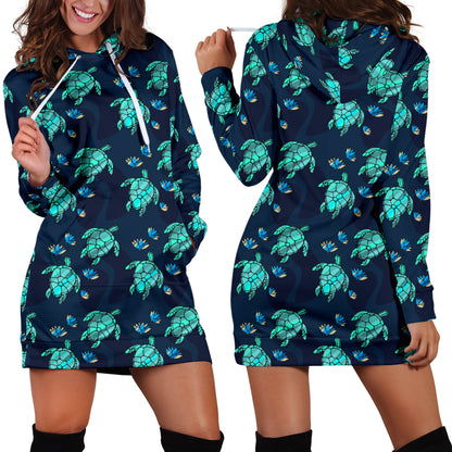 Turtle Love Hoodie Dress | woodation.myshopify.com