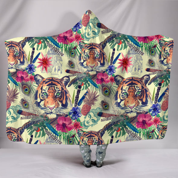 Bohemian Tiger Hooded Blanket | woodation.myshopify.com