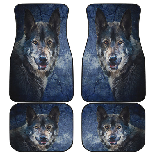 Wild Wolf Front And Back Car Mats (Set Of 4) | woodation.myshopify.com