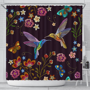 Bohemian Hummingbird Shower Curtain