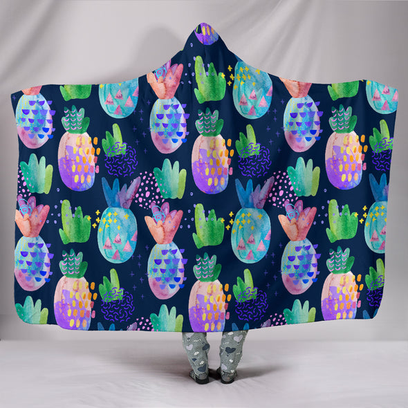 Pineapple Love Hooded Blanket | woodation.myshopify.com
