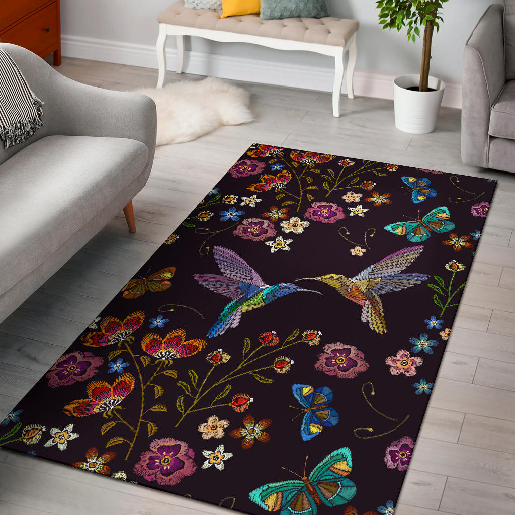 Round Hummingbird Rug Bohemian Hummingbird Rug – Elephantsity