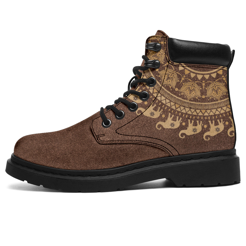 Beige Elephant Women's Leather Boots main image 0
