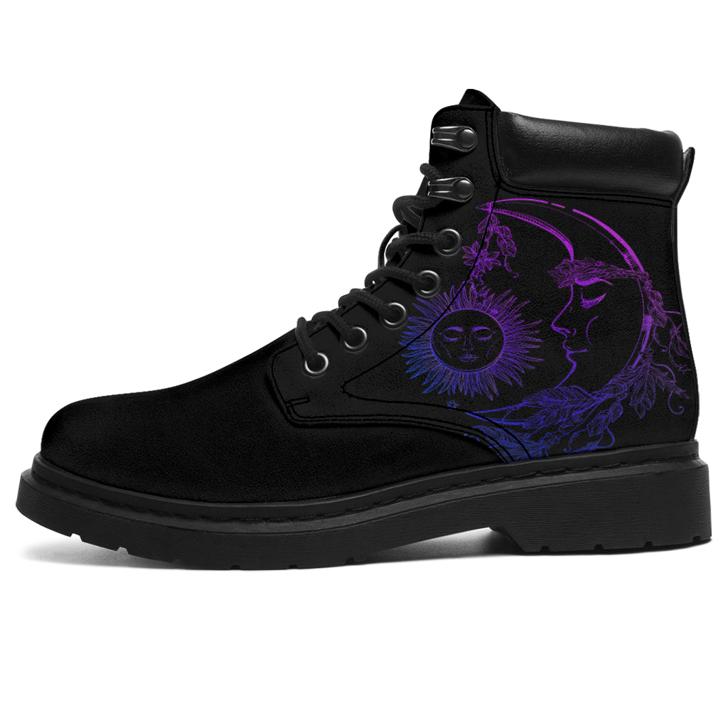 Purple Sun & Moon All-Season Boots – Elephantsity