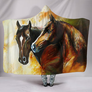 Horse Love Hooded Blanket | woodation.myshopify.com